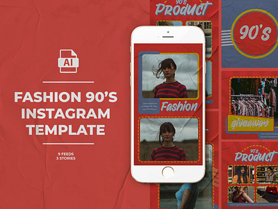 Fashion 90's Instagram Templates