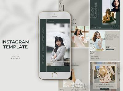 Fashion Instagram Templates banner pack banners business clothes clothing discount dress fashion instagram instagram feed instagram templates marketing