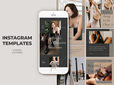 Fashion Instagram Templates banner pack banners business clothes clothing design discount fashion instagram instagram feed instagram stories instagram templates marketing