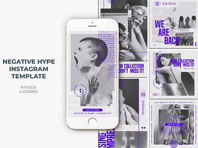 Negative Hype Instagram Templates