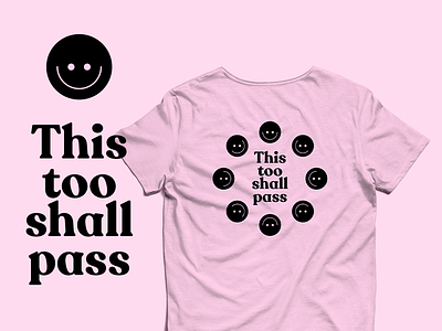 This Too Shall Pass // T-shirt design anxiety apparel concept illustration mental health t shirt vector