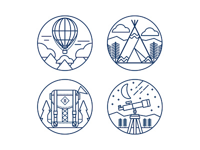 Outdoors badge set