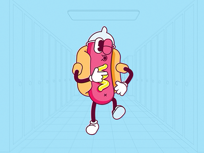 Hot Doggin' condom hallway hot dog hotdog mustard whistle