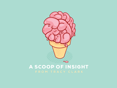 A Scoop of Insight brains conference dessert ice cream illustration speaker waffle cone