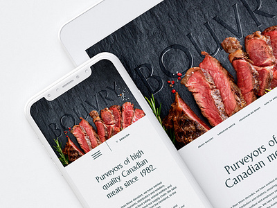 Bouvry Meats branding design meat responsive