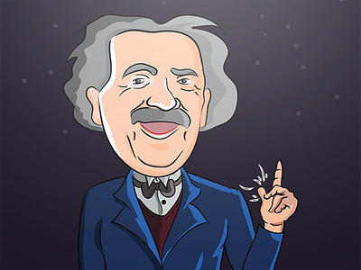 E=MC² (Energy equals my coffee square) cartoon doodle einstein