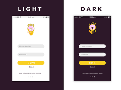 Donut King Signup Ui