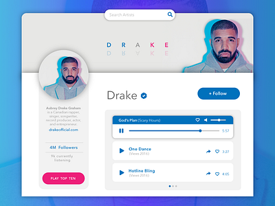 Profile 004 blue dailyui profile ui