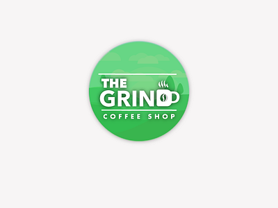The Grind-Coffee Shop coffee green logo thirtylogo white
