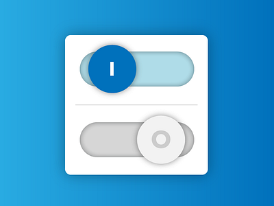 On-Off Switch 100ui blue material off on switch ui ux