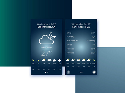 Weather App Concept app branding graphic design illustration logo ui ux vector