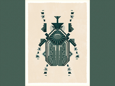 Beetle color design geometric graphic design illustration illustrator lines low poly photoshop poster print