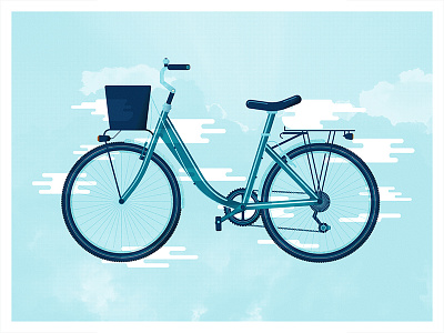 Sky Bike color design geometric graphic design illustration illustrator lines low poly photoshop poster print