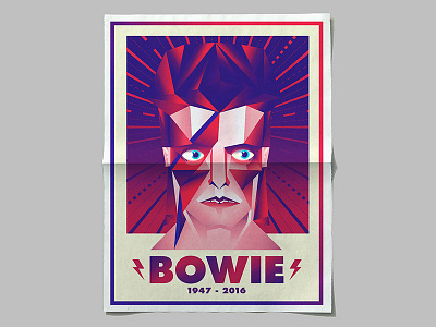 Bowie Print bowie color david bowie design geometric graphic design illustration illustrator lines photoshop poster print