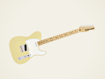 Telecaster Illo color design fender graphic design guitar illustration illustrator lines photoshop poster telecaster vector