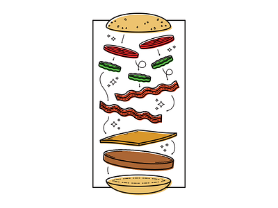 Burgers apparel color design flat graphic design illustration illustrator print t shirt vector