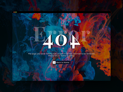 404 Error Page 404 404 error page aesthetic colourful daily ui design error figma fire flame modern ui ui ux ux web design