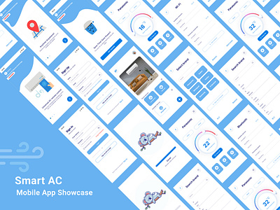Smart AC Mobile App app design case study design figma interactive minimal design mobile app mobile design smart ac ui ui design ui ux ux