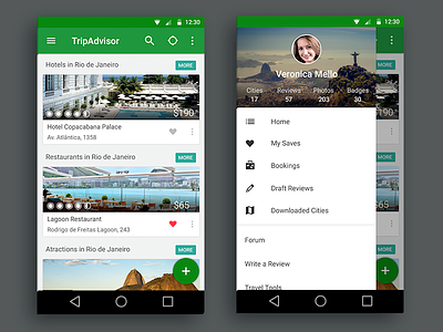 Tripadvisor Material Design android app booking hotels lollipop material design mobile travel tripadvisor ui ux