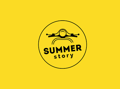 Summerstory Branding brand brand design branding branding design graphic design illustration illustrator logo vector vespa visual identity yellow