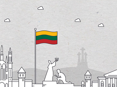 Illustration for Statehood Day in Lithuania flatdesign illustration illustration art illustrator lithuania