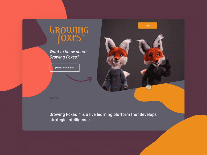 Growing Foxes Website design flinto interaction interface ui website