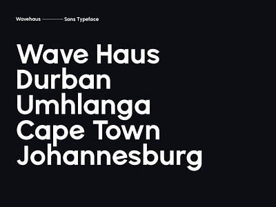 Wavehaus Typeface