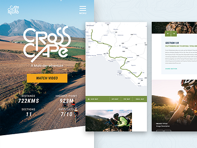 Cross Cape Route Page Mobile bicycle design interaction sports ui ux website