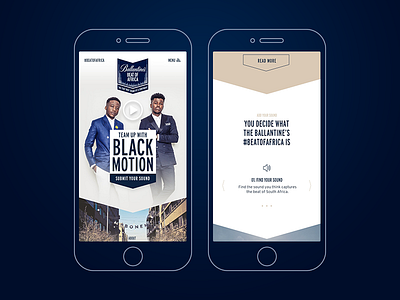 Ballantine's Beat of Africa Mobile design interaction interface microsite mobile mockup ui ux website