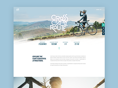 Cross Cape Route Concept bicycle design interaction interface sports ui ux website