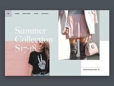 Fashion Store Landing Page design ecommerce fashion typography ui ux website