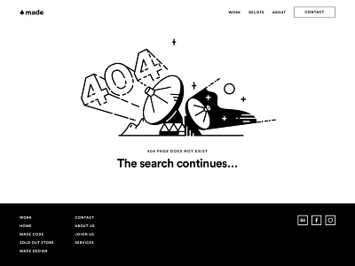 Made 404 Page 404 design illustration ui web website