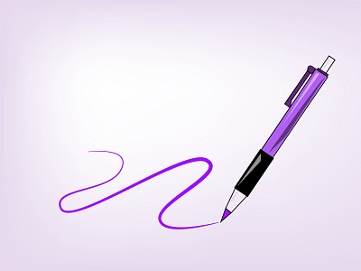 pen with path back to school isolated