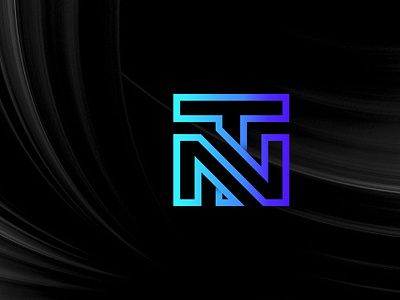 Letter T+N modern minimalist logo