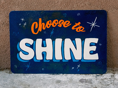 Hand Painted Shine handpainted hobeaux lettering