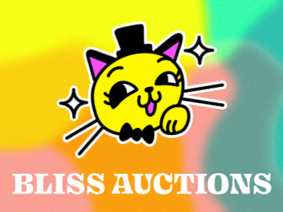 Bliss Logo branding cat fun illustration logo psychedelic whimsy