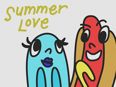 summer love wip v1 creepy cute hot dog idk illustration popsicle weird