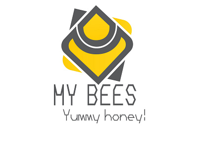 Modern logo for a honey factory branding design graphic design logo typography vector