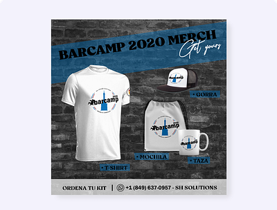 Barcamp DR 2020 | Merchandise barcamp cap flyer graphic design merch merchandising t shirt tech event