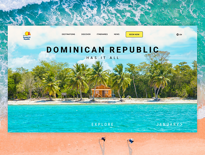 Travel & Tourism Website country dominican republic travel ui web design website