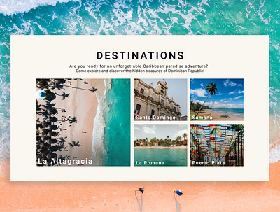 Travel & Tourism Website dominican republic travel ui uiux