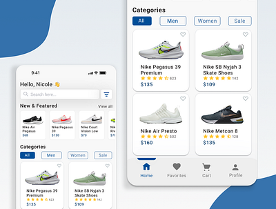 Sneakers E-Commerce Mobile App ecommerce sneakers app