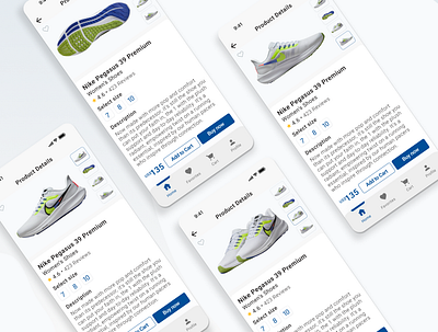 Sneakers E-Commerce Mobile App ecommerce app mobile app sneakers app ui design uiux design