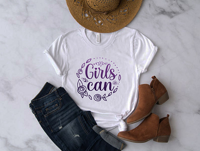 Girls inspirational T-shirt design design girls t shirt graphic design inspirational quote quote t shirt design typo typography