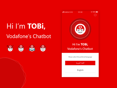 TOBI app chat chat app chatbot creative design icon illustration logo ui design ux design vector vodafone