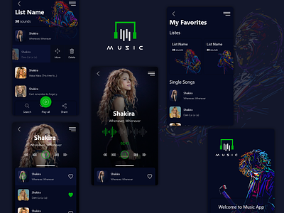 Music App awesome beautiful beauty logo best creative design list mobile app mobile app design mobile design music pause play playlist songs ui user experience user interface ux wonderful