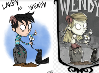 [ RE-DRAW ] "Don't Starve Together" - Wendy art character concept concept art design digital digital art dont starve dont starve together game illustration procreate recreation redraw video game