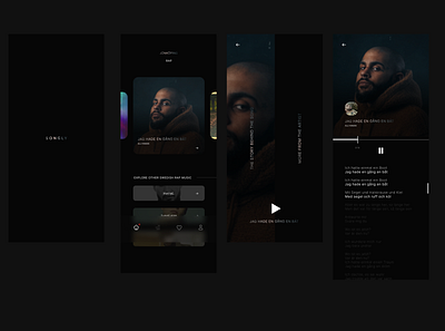 Learn new languages with our Music Player App app branding dark design elegant graphic design logo lyrics modern music ui