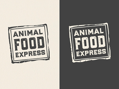 Animal Food Express Logo animal express food logo stamp sticker