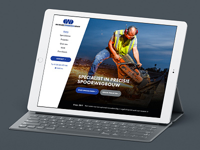 De Wilde Spoorwegbouw - homepage homepage railroad railwork ui ux